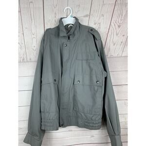 Mark Astor Jacket Mens size 25 Large gray full zip‎ pockets Elastic waist